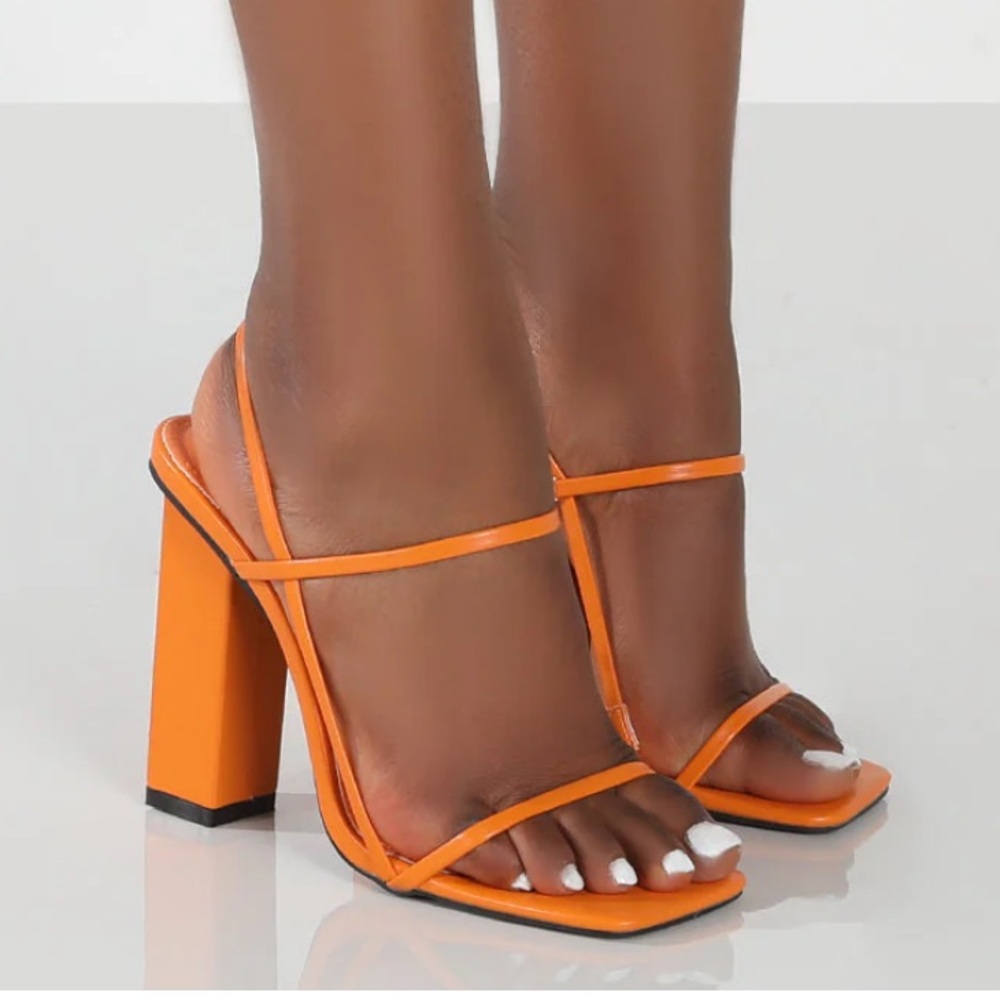 Strappy block heel
